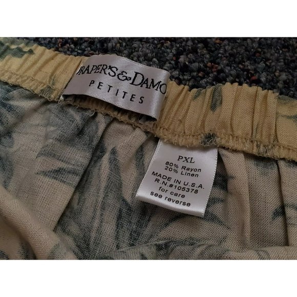 Drapers and Damon's Petites PXL‎ Linen Blind Floral Patter Skirt - Picture 3 of 4